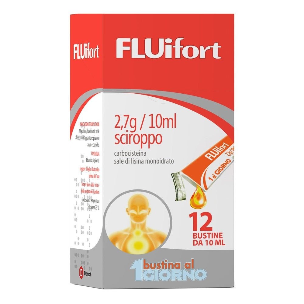 Fluifort 2,7g/10ml sciroppo 12 bustine 10ml