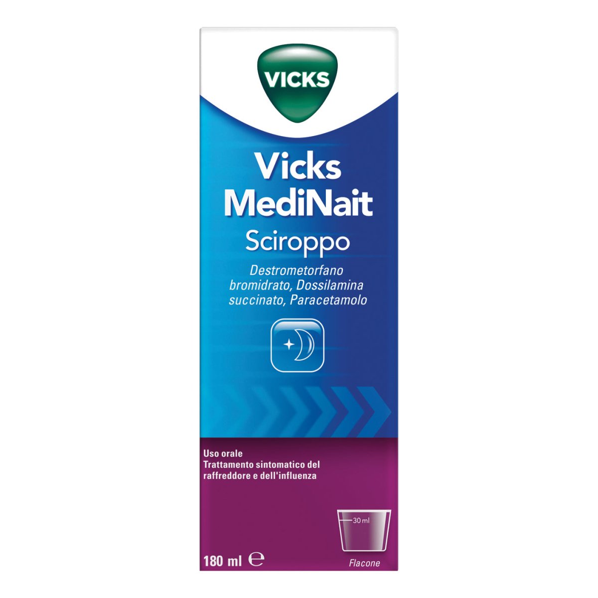 Vicks Medinait 0, 5 + 0, 25 + 20 mg/ml 180 ml sciroppo