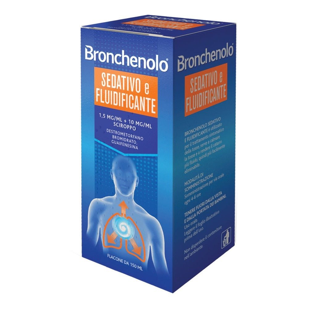 Bronchenolo Sedativo e Fluidificante 1,5mg/ml + 10mg/ml sciroppo 150ml