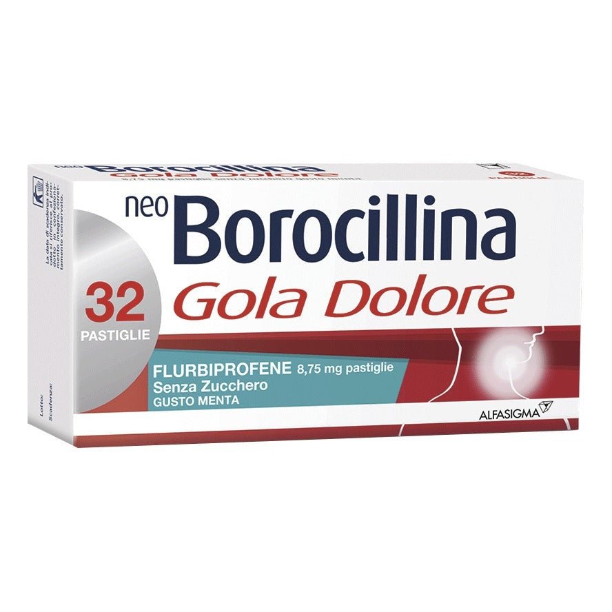 Neo Borocillina Gola Dolore 8,75mg 32 pastiglie senza zucchero gusto menta