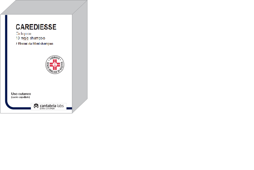 Carediesse 10 mg/g 2×60 ml shampoo