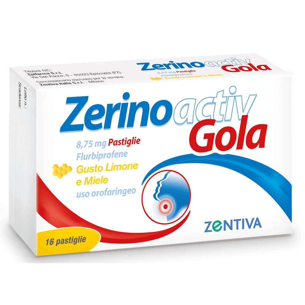 ZerinoActiv Gola 8,75mg 16 pastiglie gusto limone e miele