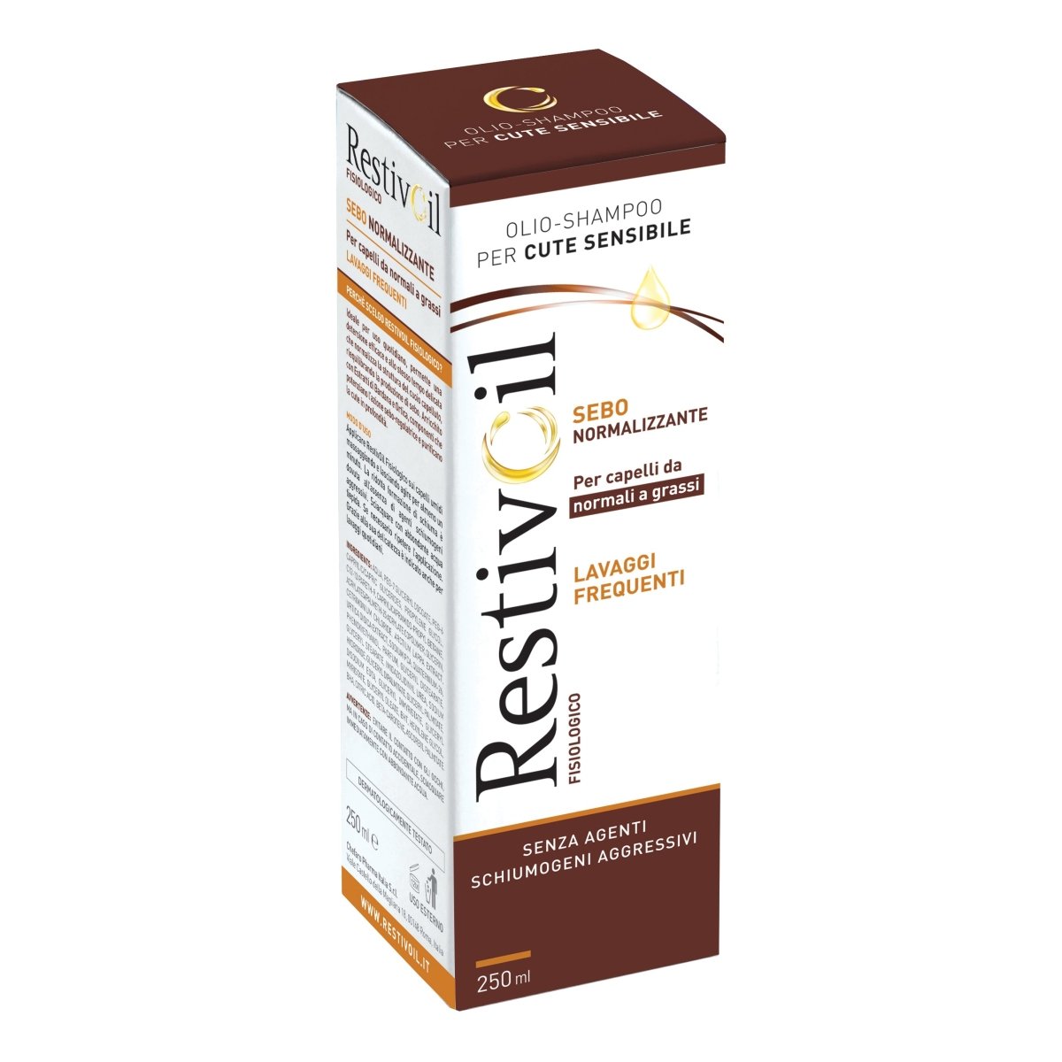 Restivoil olio shampoo fisiologico sebonormalizzante 250ml