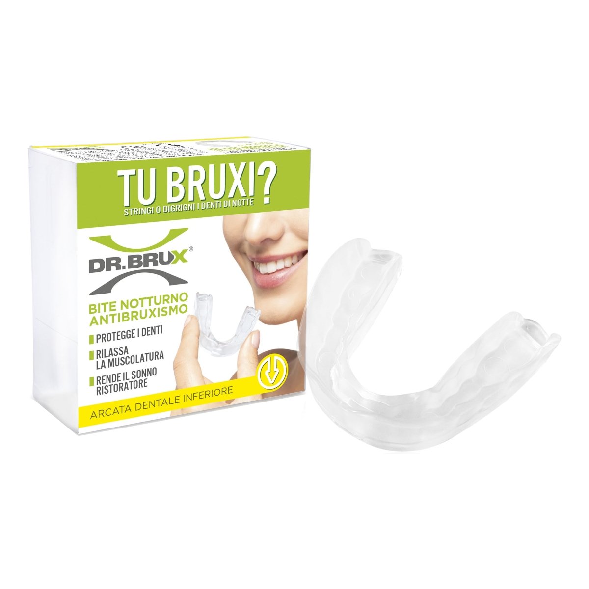Dr Brux bite notte superiore trasparente