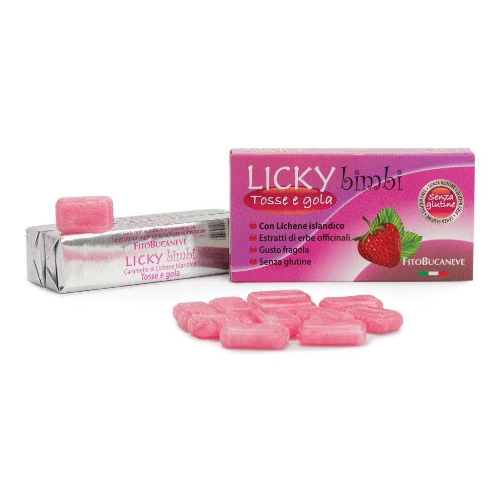 Licky caramelle baby tosse/gola fragola