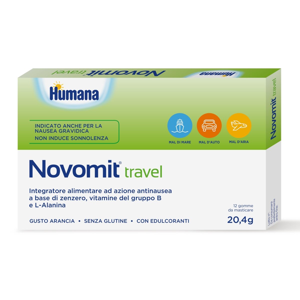 Novomit Travel 12 gomme masticabili anti-nausea