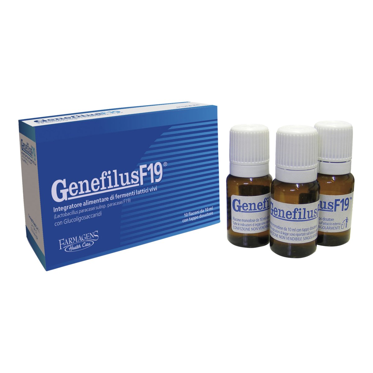 Genefilus F19 10 flaconi 10 ml probiotico intestinale