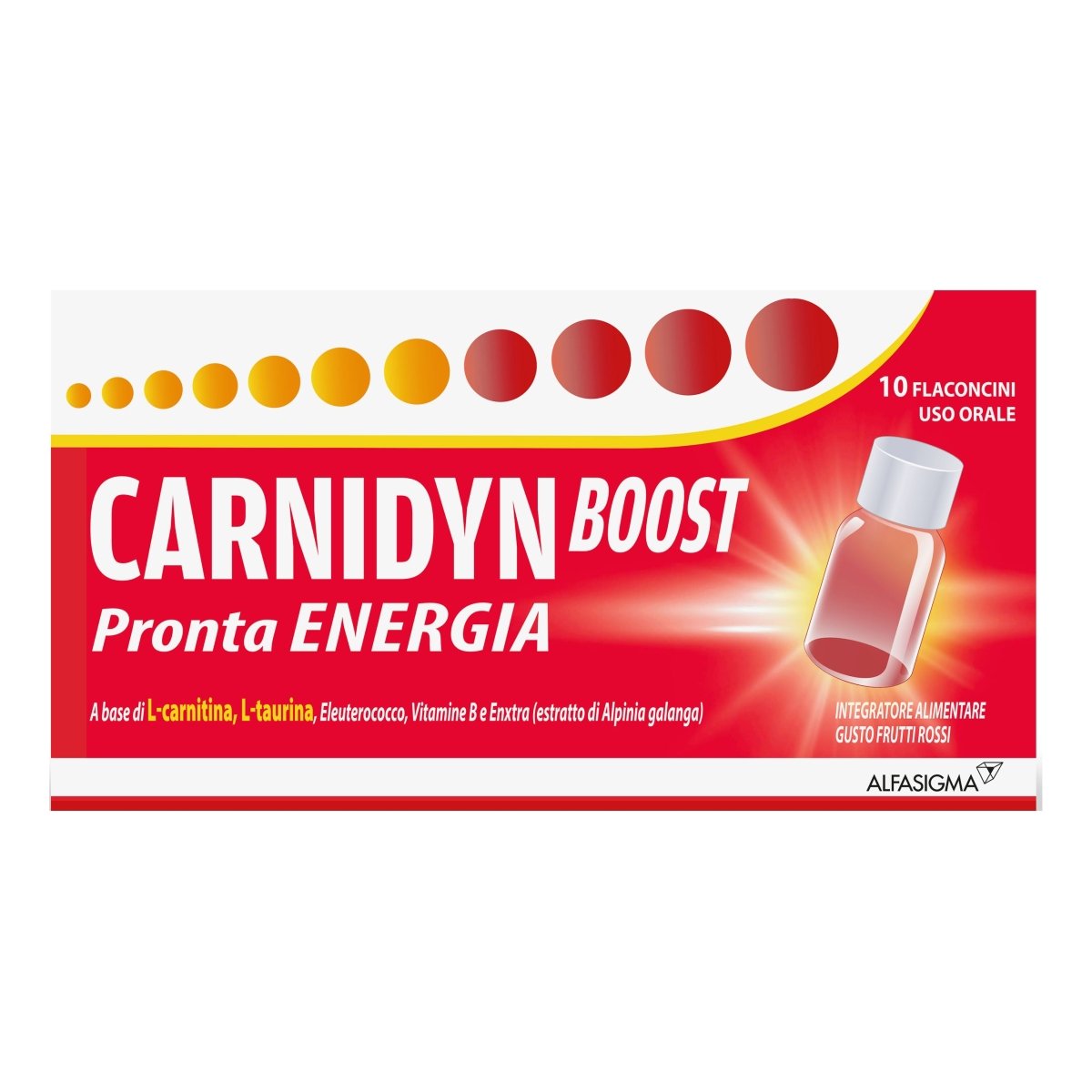 Carnidyn Boost 10 flaconi 10 ml energia rapida