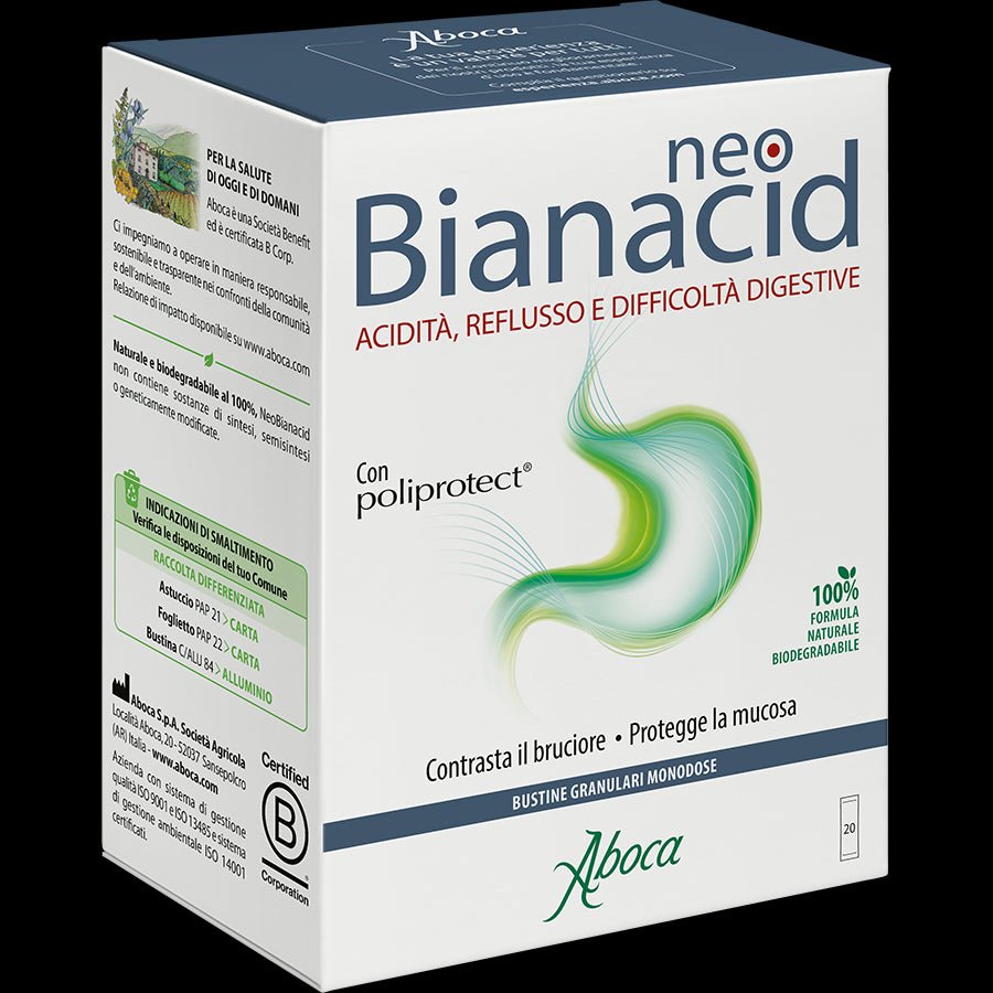 NeoBianacid 20 Sachets Anti reflux Aboca Gastritis Reflux Stomach neobianacid-20-sachets-anti-reflux-aboca-gastritis-reflux-stomach