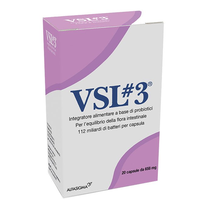 VSL3 20 capsule supliment probiotic cu bacterii lactice vii pentru