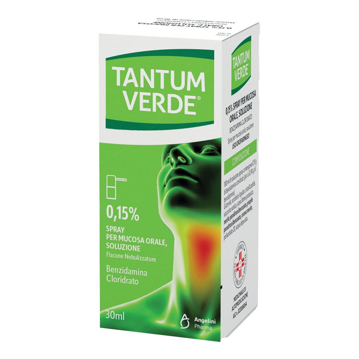 Liquido Verde Dal Seno E Pericoloso Tantum Verde Gola 250 mg/100 ml 15 ml spray Liquido Verde Dal Seno E Pericoloso Tantum Verde Gola 250 mg/100 ml 15 ml spray