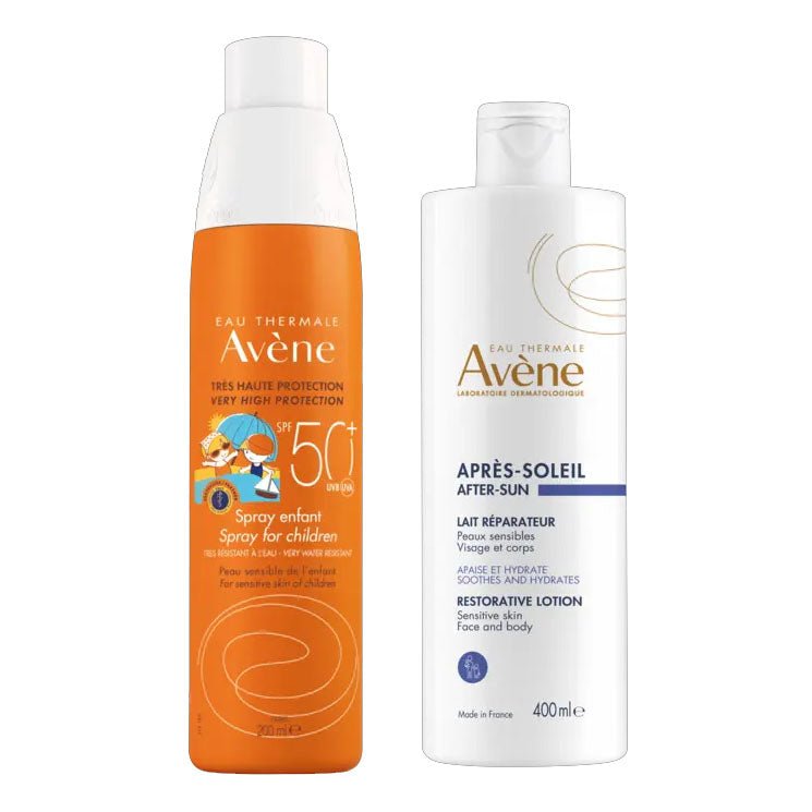 Avène Spray Solare Bambini SPF 50+ Viso e Corpo 200 ml + Doposole 50 ml Omaggio
