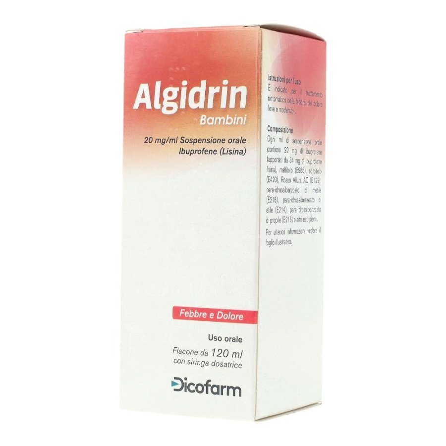 Algidrin 20 mg/ml 120 ml oralna suspenzija djeca sa štrcaljkom od 5 ml