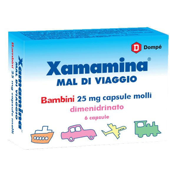 Xamina mal des transports enfants 25 mg 6 capsules molles