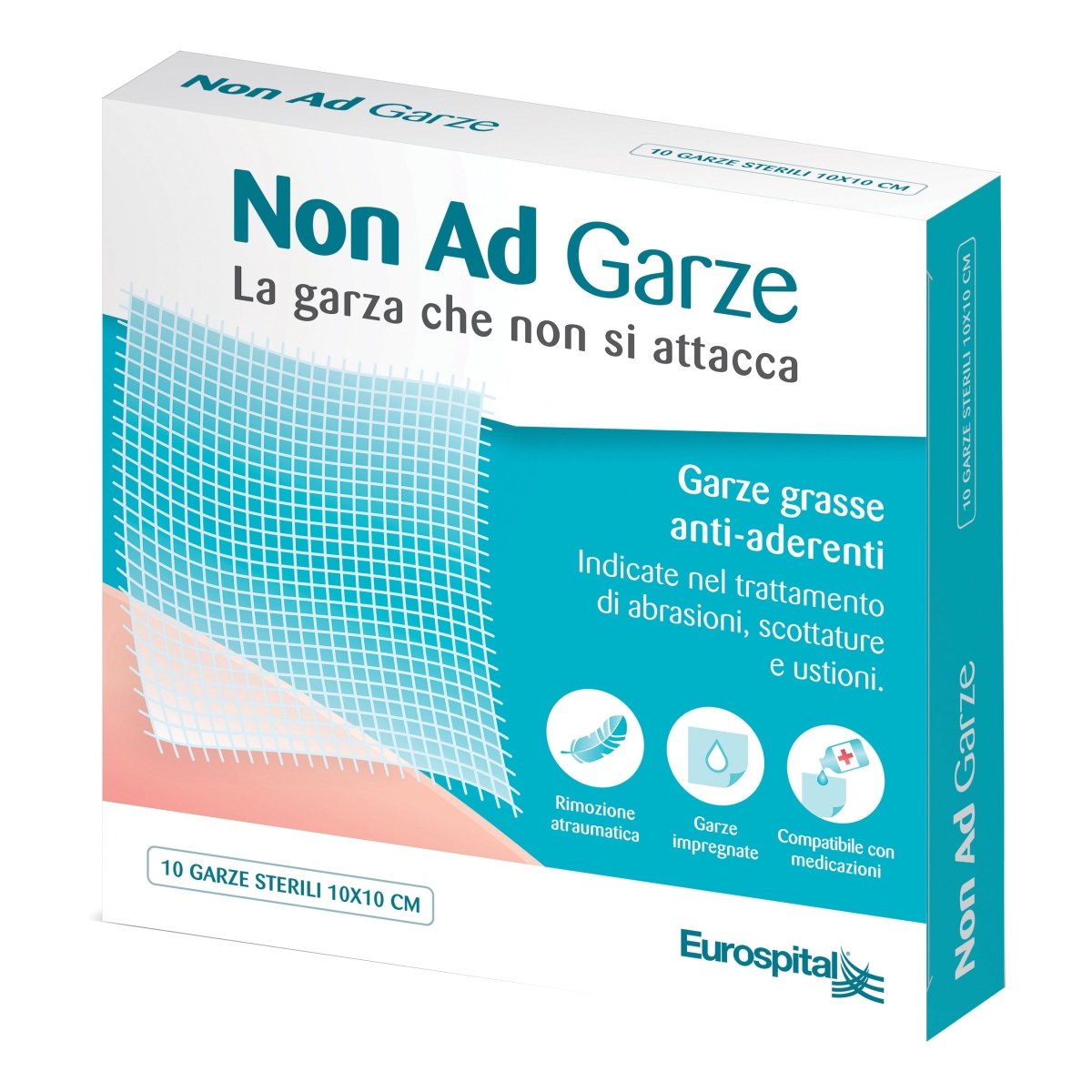 Gasa de parafina no adhesiva 10×10 cm 10 piezas