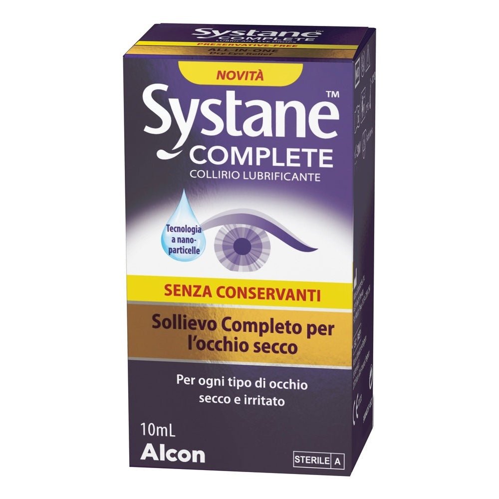 künstliche tränen ohne konservierungsstoffe Systane™ COMPLETE Augentropfen gegen trockene Augen, ohne  Konservierungsstoffe, Alcon – Farmacia Dottor Tili