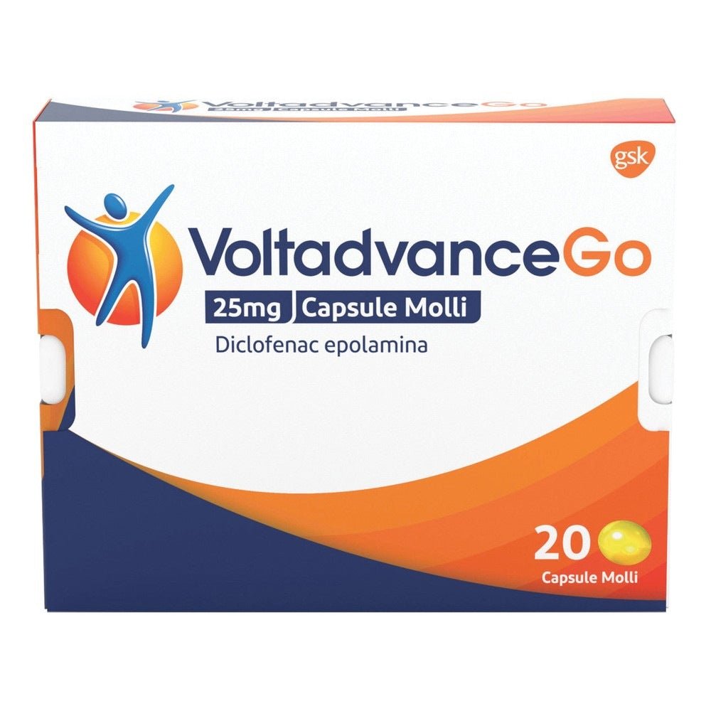 VoltadvanceGo 25mg 20 zachte capsules