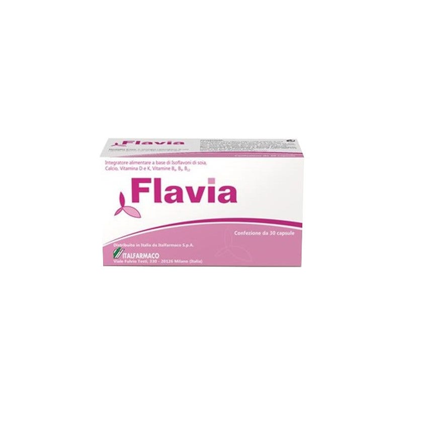 Flavia 30 capsule moi, izoflavone din soia si calciu
