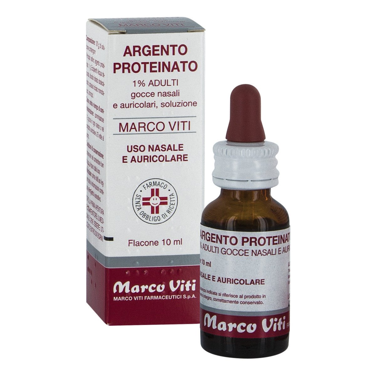 Argento proteinato Marco Viti 1 % 10 ml gocce nasali e auricolari