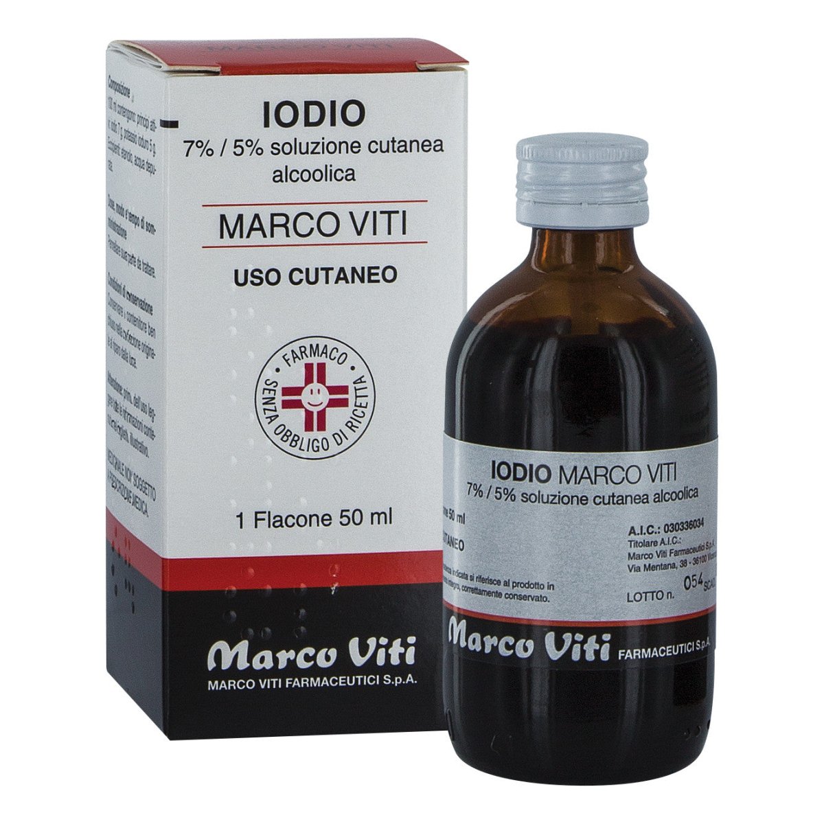 Jod Marco Viti 7 %/5 % 50 ml alkoholische Hautlösung