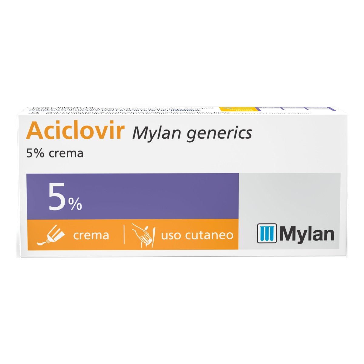Aciclovir Mylan Génériques 5% 3 g crème