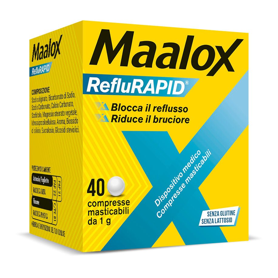 Maalox RefluRapid 40 comprimidos antiácidos masticables