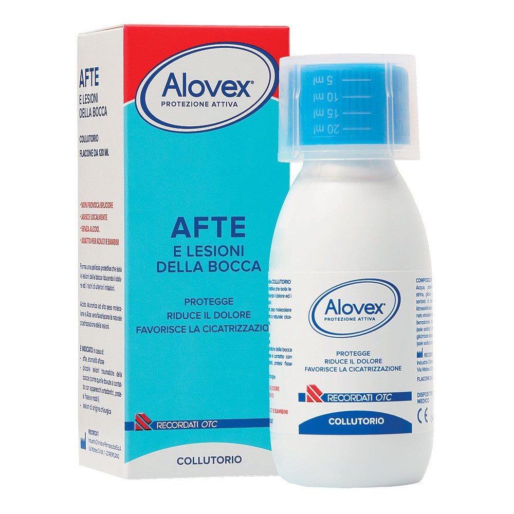 Alovex Active Protection Mundspülung 120 ml für Aphten und Reizungen –  Farmacia Dottor Tili