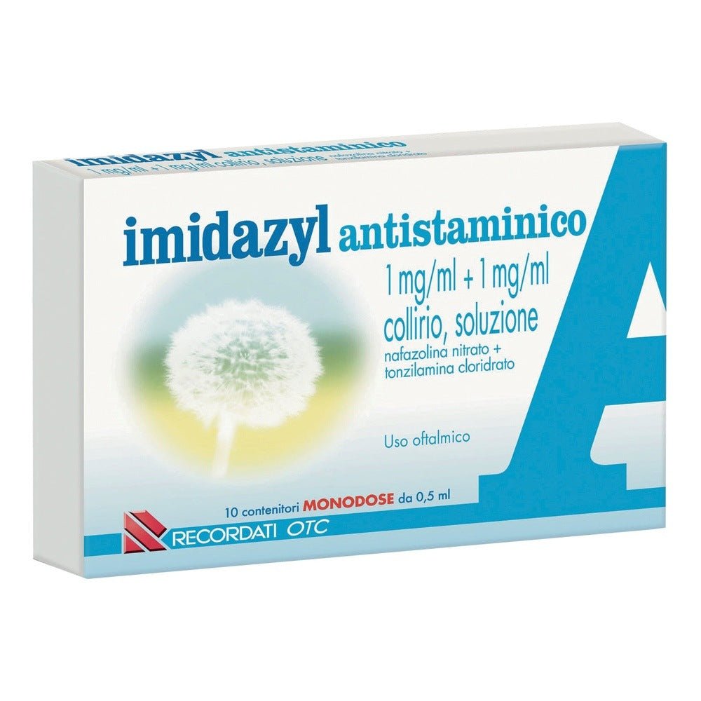 Imidazyl Antihistaminique 1 mg/ml + 1 mg/ml collyre en solution 10 récipients unidose de 0,5 ml