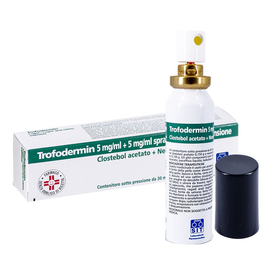 Trofodermin 5% + 5% 30 ml cutaneous spray solution