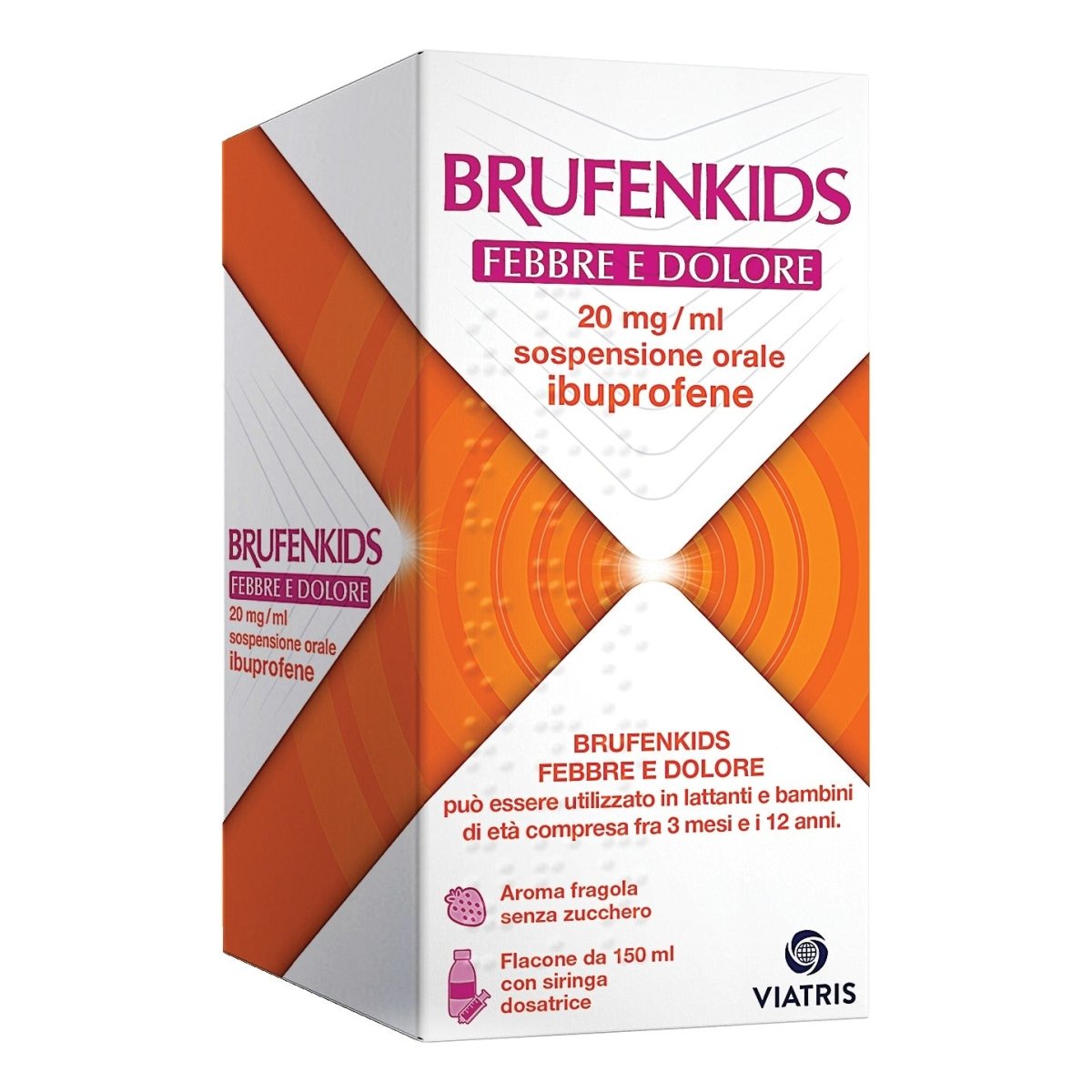 Brufenkids 20 mg/ml Oral Suspension 150ml with Dosing Syringe