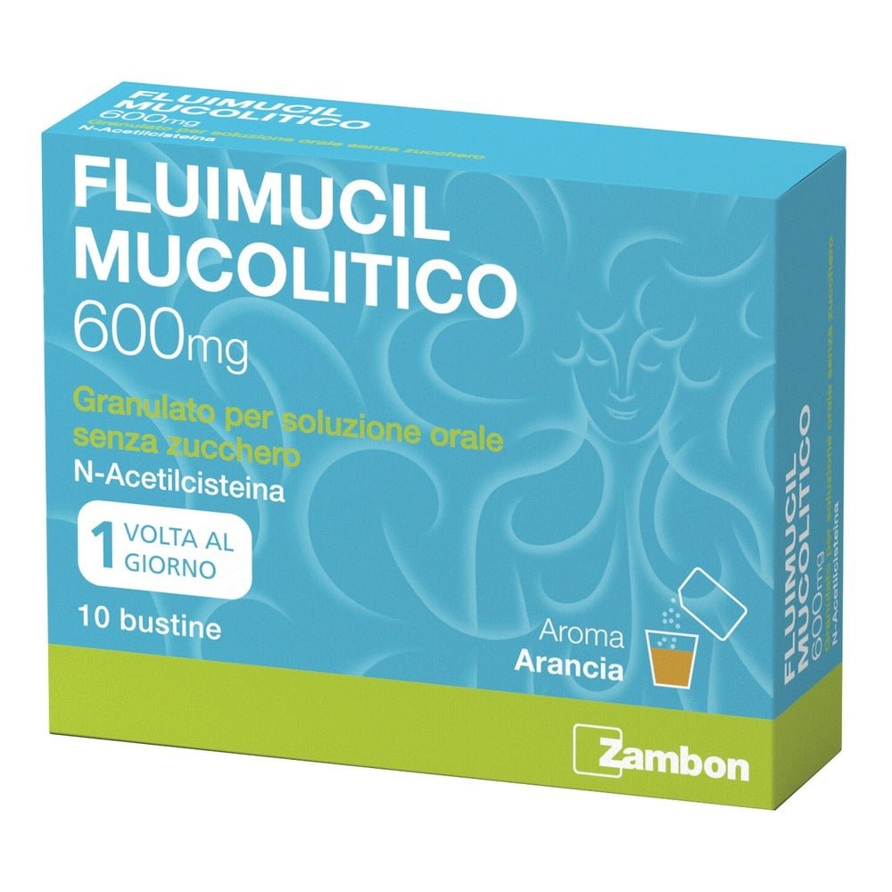 Fluimucil mucolitico 600mg 10 bustine granulato per soluzione orale