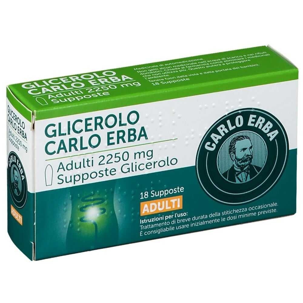 Glicerolo Carlo Erba 18 Supposte 2250 mg.
