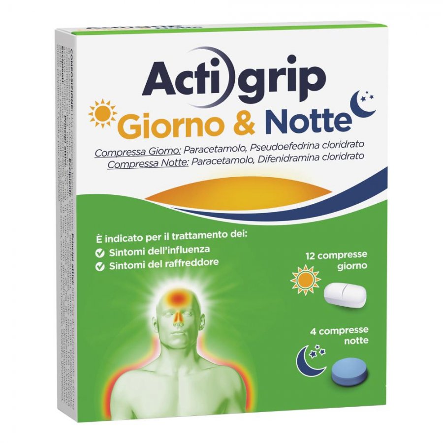 Actigrip Giorno e Notte Compresse 12+4