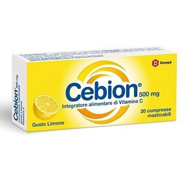 Cebion Vitamine C Citron à Croquer 500 mg 20 Comprimés