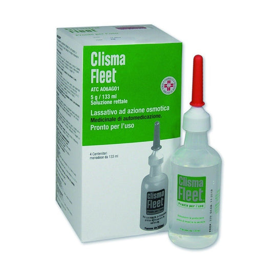 Clisma Fleet 21,4g/9,4g soluzione rettale pronto per l’uso 4 flaconi 133ml