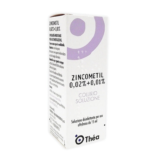 Zincometil 0, 02 % + 0, 01 % 15 ml collirio soluzione