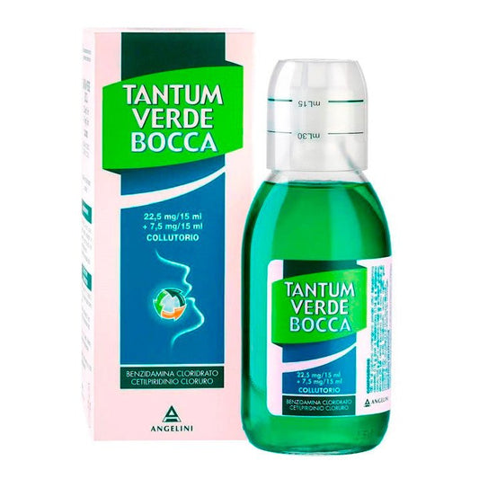 Tantum Verde bocca 22, 5 mg/15 ml + 7, 5 mg/15 ml 240 ml collutorio