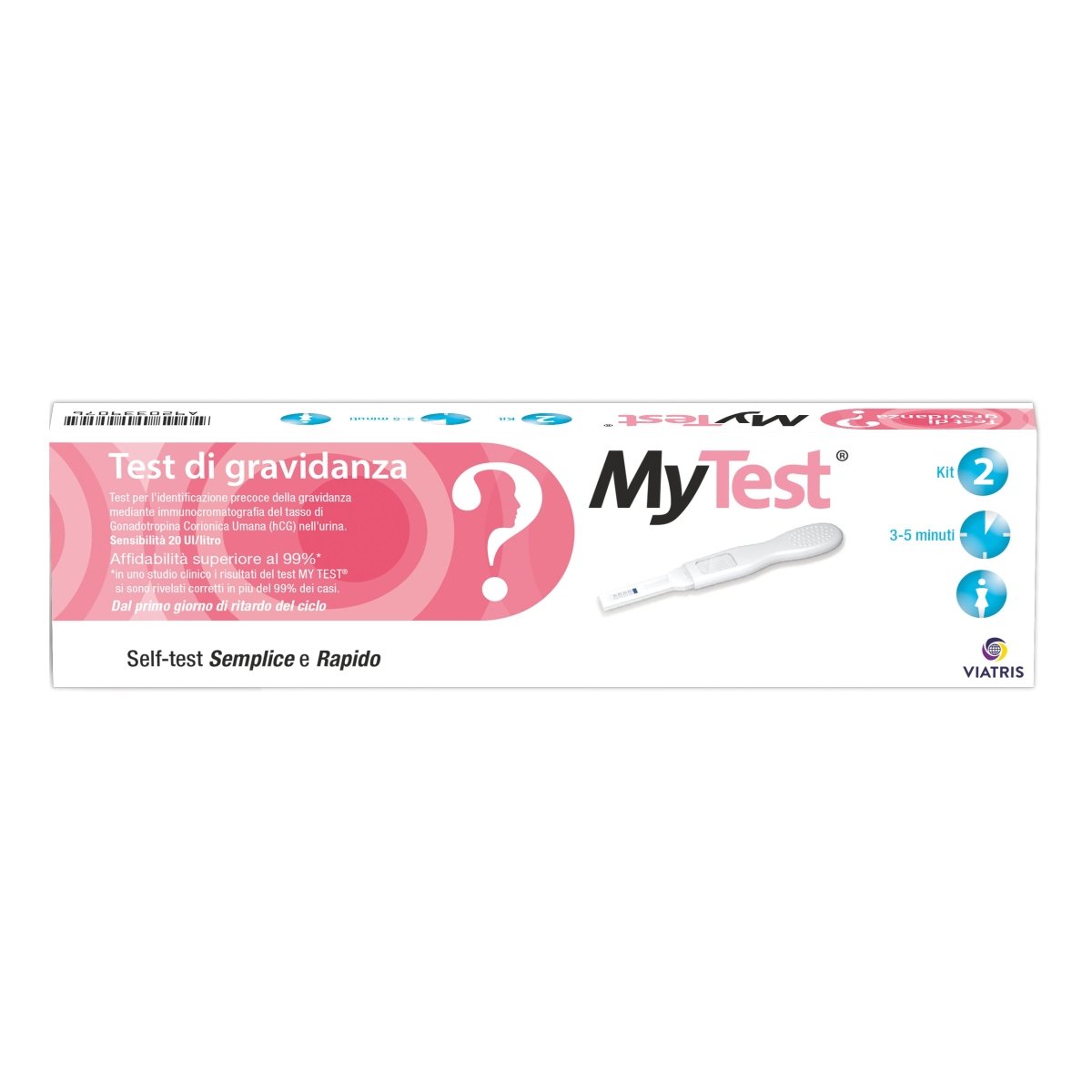 MyTest test gravidanza 2 pezzi stick rapido