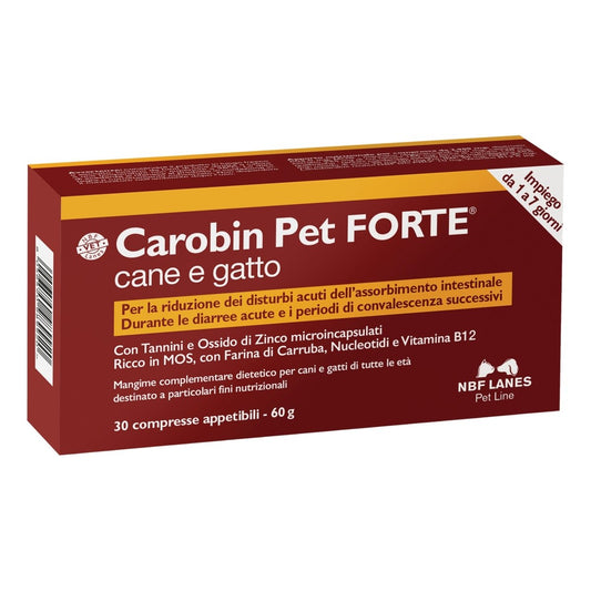 Carobin Pet Forte 30 compresse animali intestino
