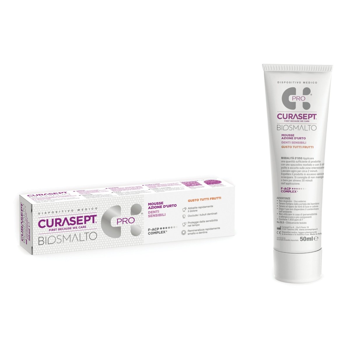 Curasept Biosmalto mousse denti sensibili 50 ml