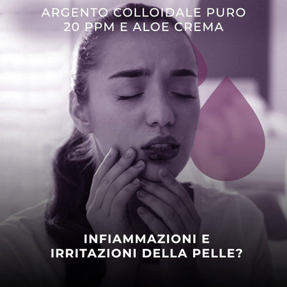 Argento Colloidale Crema Aloe irritazione pelle