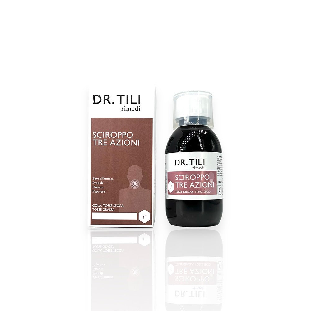 Sciroppo Tre Azioni tosse e mal di gola 150ml Dr.Tili