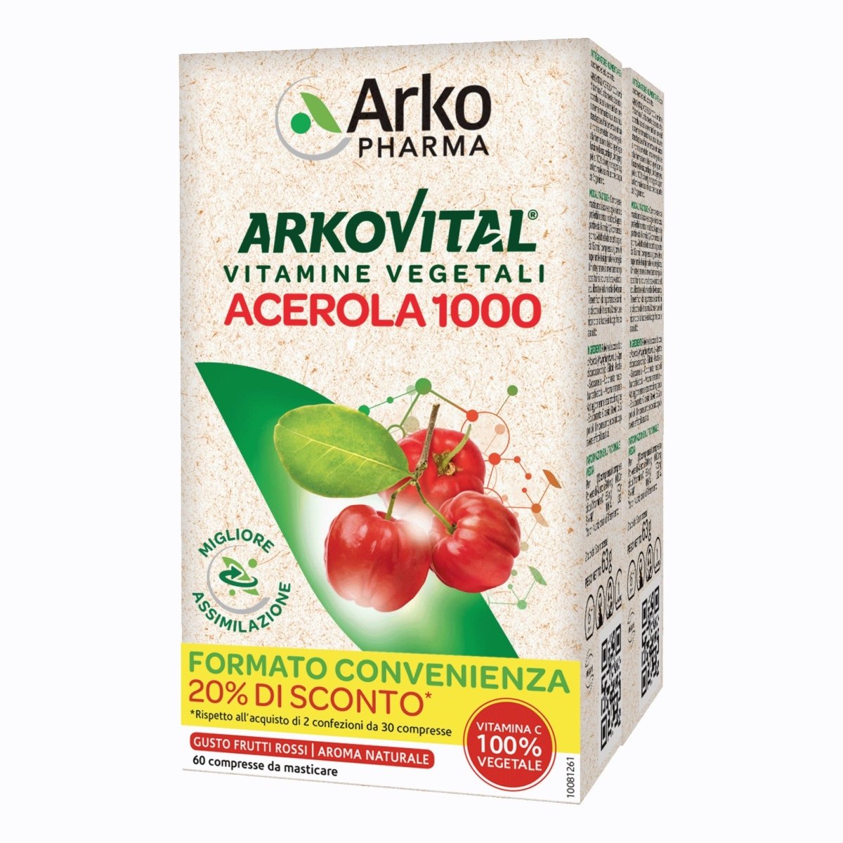 Arkovital Acérola 1000 60 comprimés vitamine C naturelle