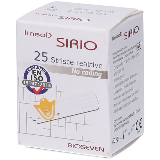 Linea D Sirio glicemia 25 strisce reattive