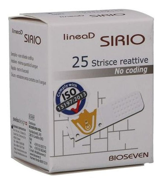 Linea D Sirio glicemia 25 strisce reattive