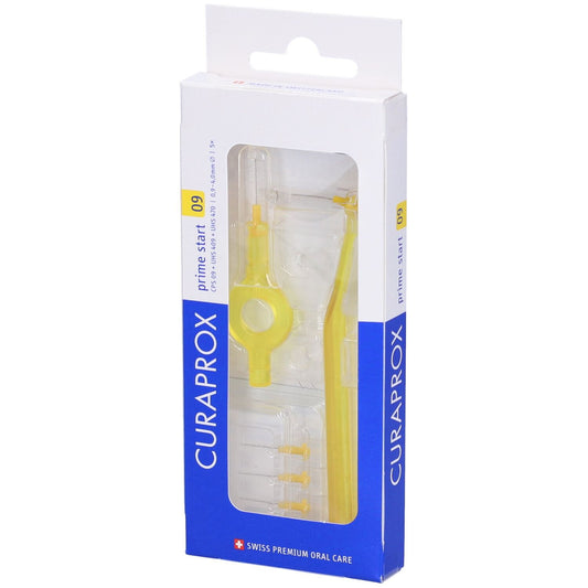 Curaprox CPS 09 prime yellow 5 spazzolini interdentali + 2 manici