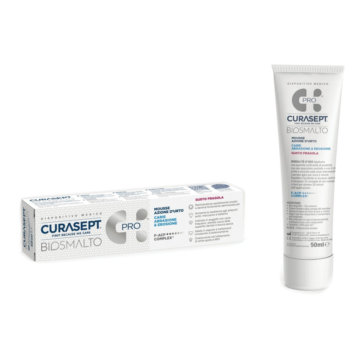 Curasept Biosmalto strawberry mousse 50 ml children