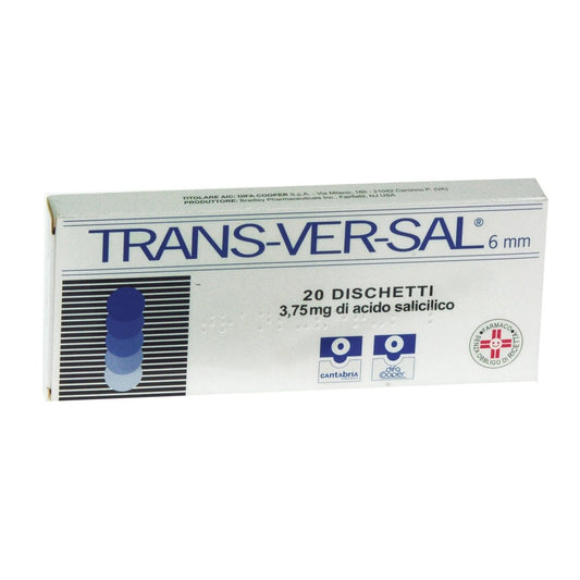 Trans‑Ver‑Sal 3, 75 mg/6 mm 20 cerotti transdermici + garzette e limetta