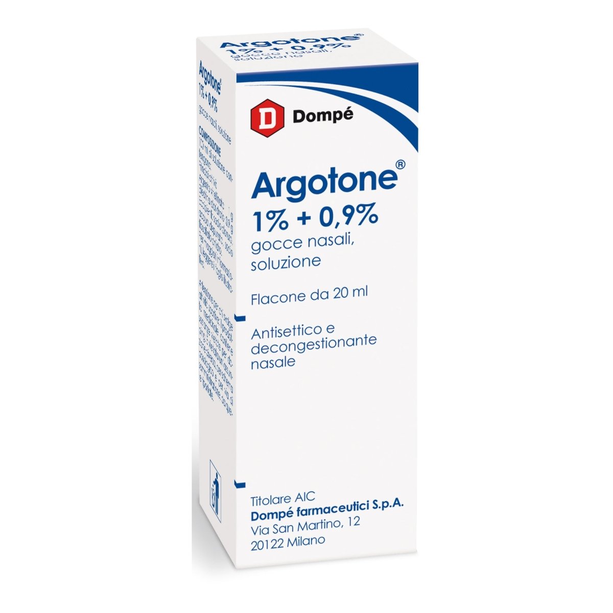 Argotone 1% + 0,9% solution de gouttes nasales 20 ml