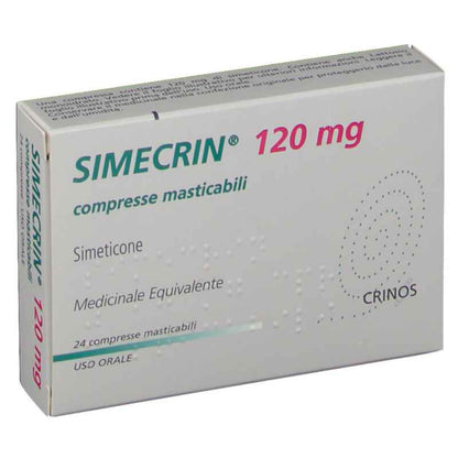 Simecrin 120 mg 24 compresse masticabili - MINSAN 034842031